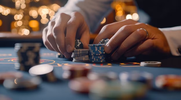 inatogel online Galactic Gems on mobile phone with live blackjack table in background